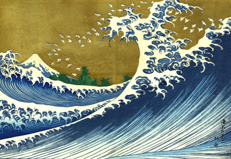 Kaijo no fuji de Hokusai